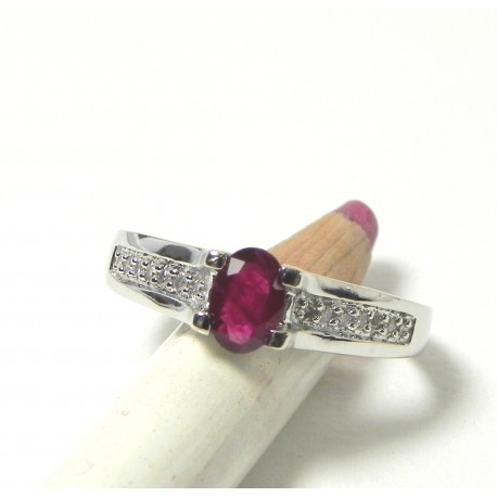 Bague rubis or blanc main image 0